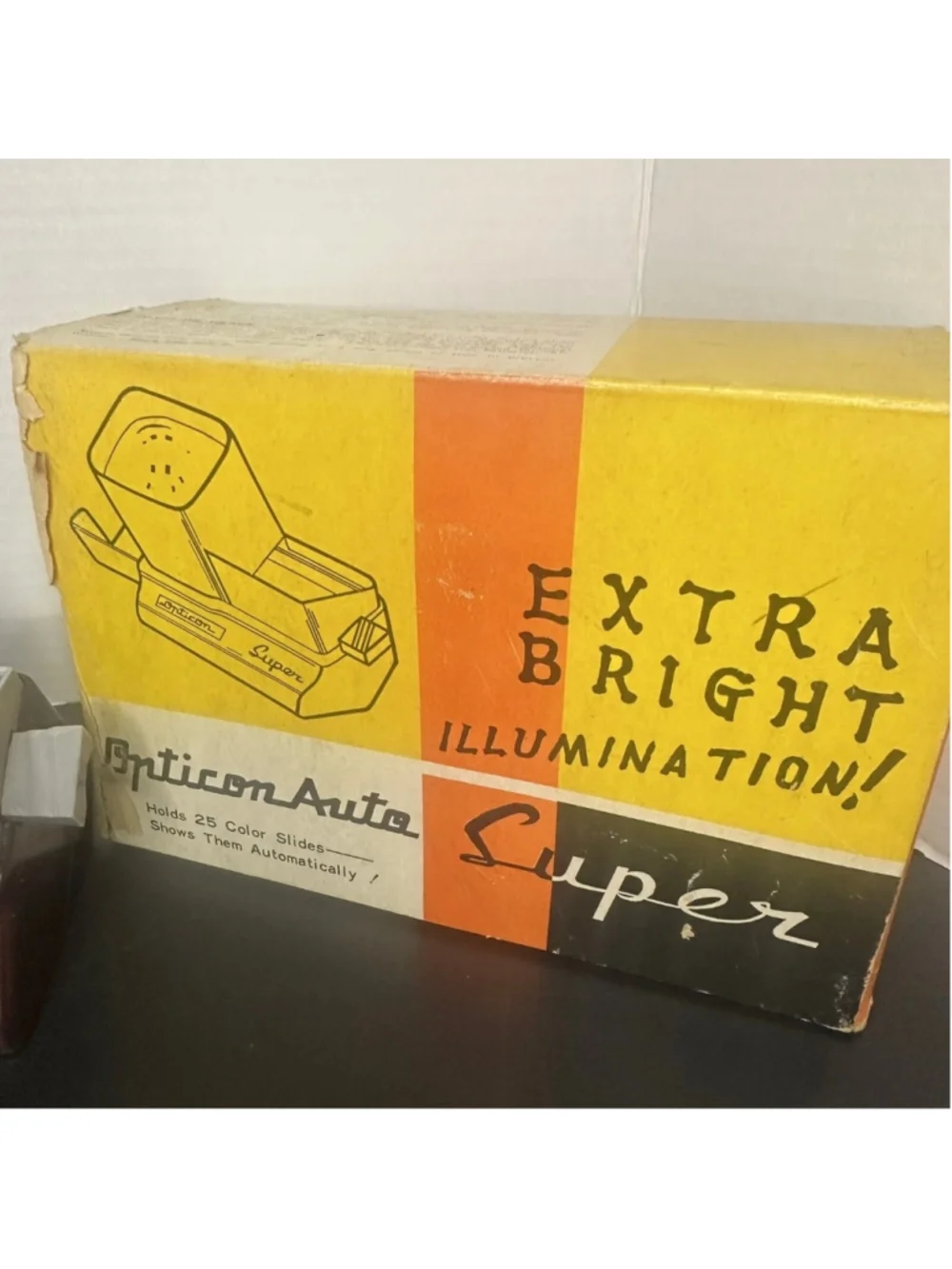 Vintage Opticon Auto Super Automatic Table Slide Viewer w/ Box